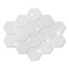 12pcs 3.15×2.76×1.57in Hexagon Mirror Wall Sticker Acrylic Self-adhesive Mirror Tile  Office