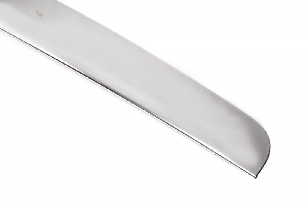 Overlay Over the Number (stainless Steel) With Button, OmsaLine - Italian Stainless Steel for Nissan Qashqai 2007-2010