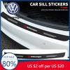 Для VW Volkswagen Jetta MK5 Golf 1 шт. Автомобильные наклейки из углеродного волокна для защиты заднего бампера и багажника Для Volkswagen VW Touran Beetle Golf