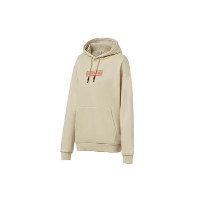 Li Ning Sports Fashion Series вышитый логотип флисовая теплая толстовка с капюшоном мужская толстовка Oyster-Gray AWDQD06-8