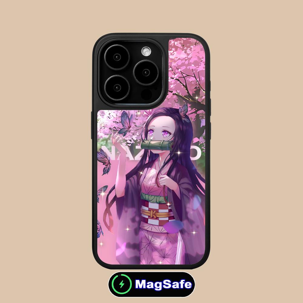 Blade Extinction Anime Nezuko Phone Case for iPhone 17 16 15 14 13 12 11 Air Pro Max Plus Magsafe Matte Surface Colorful Cover