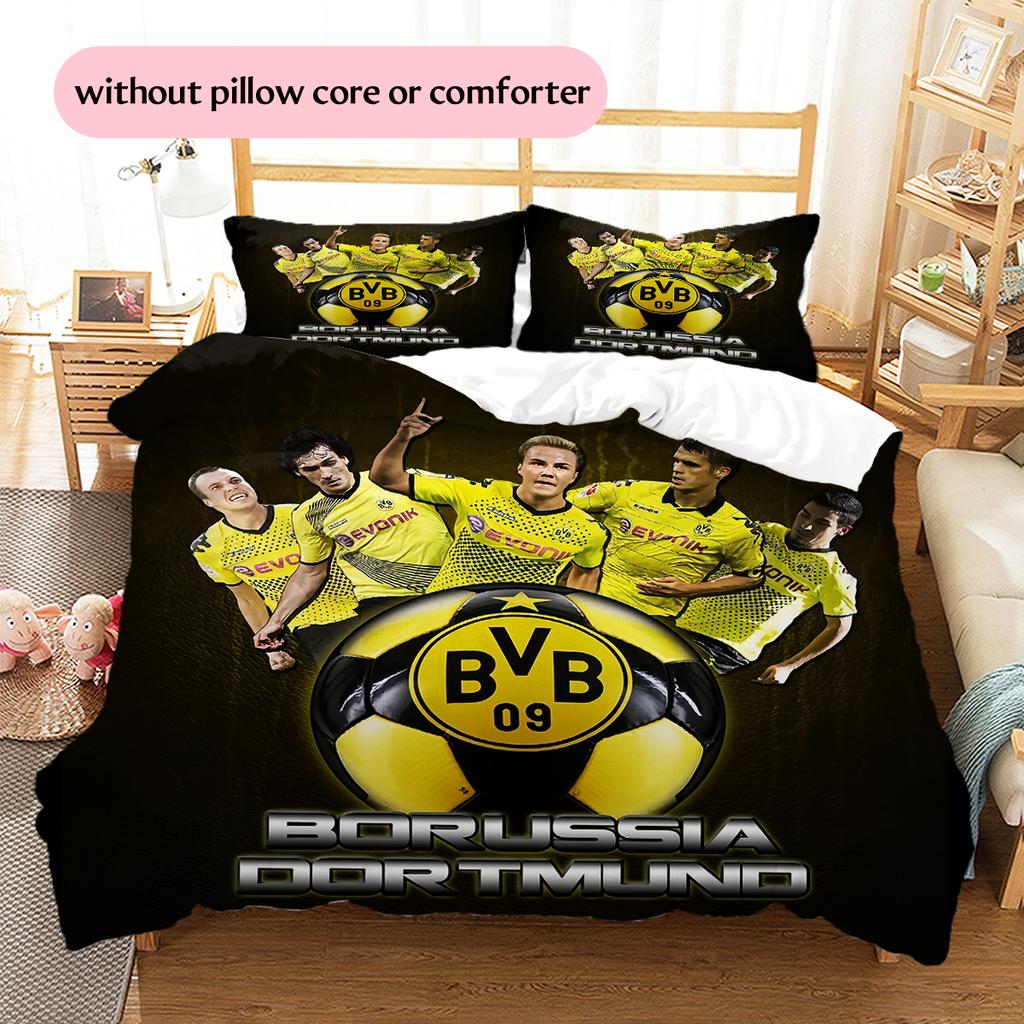 Dortmund Pattern Bedding Home Decoration Birthday Gift (1 * duvet cover + 2 * pillowcase, without core)
