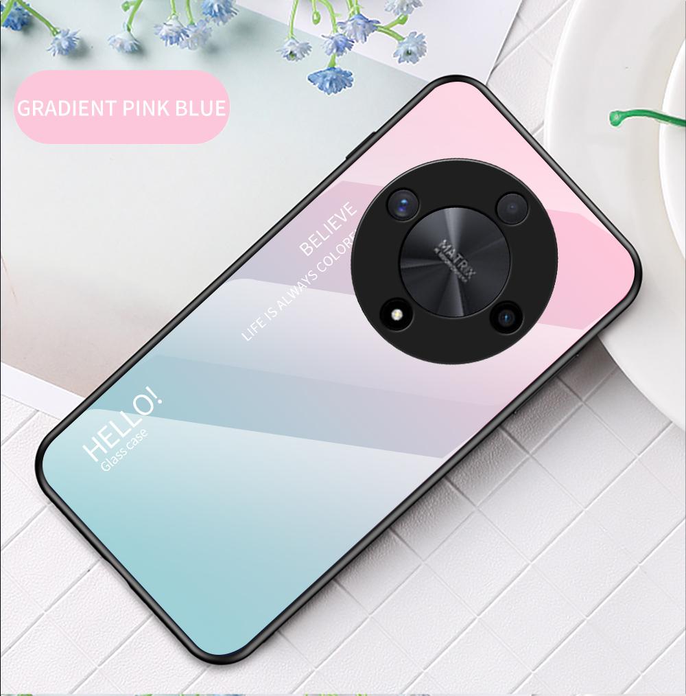 Чехол для Honor X9B X 9B с градиентом Авроры, закаленное стекло, мягкая рамка, задняя крышка, чехол для телефона