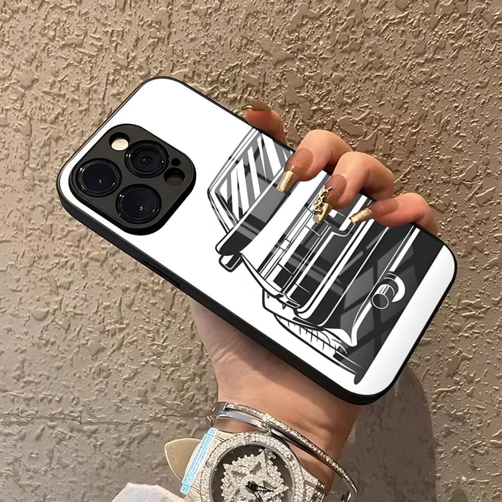 Спортивные автомобили JDM Мужской Мужчины Чехол для телефона Для IPhone 15 Pro Max 14 Pro 12 16 11 13 Mini X XR XS 8 7 Plus SE Закаленное стекло Задняя крышка