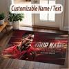 Custom Rug Cristiano Ronaldo Pattern Print Name Text Soft Non‑Slip Floor Carpet for Home Indoor Decoration