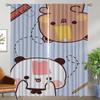Kawaii Bear Curtains for Living Room Curtain for Room 2 Panel Halloween Decoration Shades Partition Home Interior Curtains Child