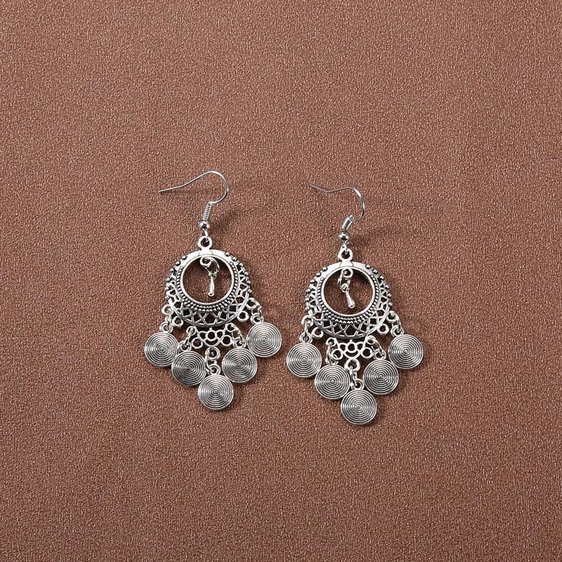 Серьги-кисточки в китайском дворцовом стиле в стиле ретро: Этнические тибетские серебряные украшения Ханфу