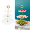 Nordic Style 3 Layer Fruit Plate Tray Plastic 3 Tier Cake Stand Holiday Party Dessert Tray White
