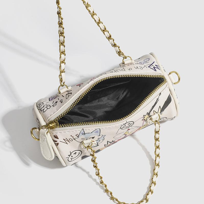 "Перевалка Жемчужный Забавный Медведь Сумка-цилиндр Модная и Стильная Сумка через плечо.