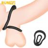 Male Penis Testis Lock Cock Ring Removable Erection Delay Time Ejaculation Penis Ring Enlargement Ball Stretcher Sex Toy Big Man