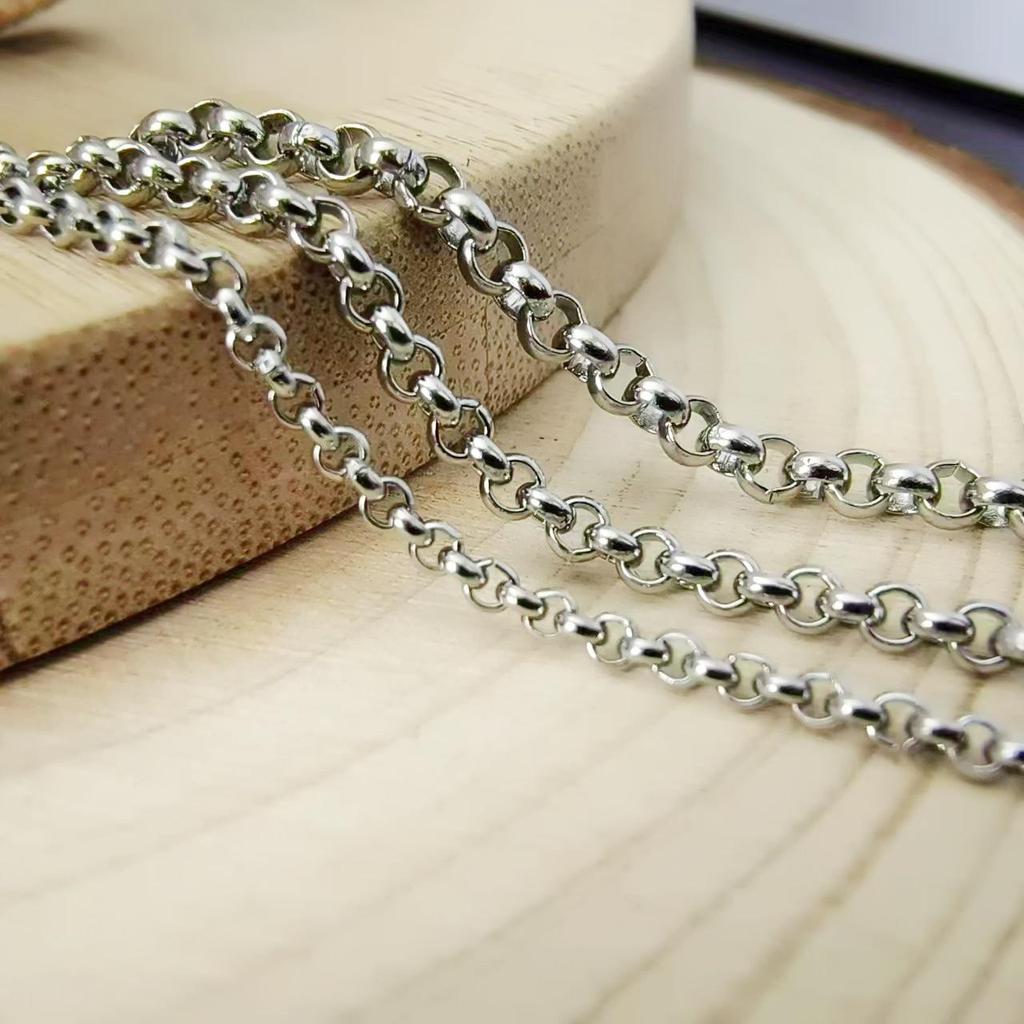 Комплект из цепочки и жемчуга из нержавеющей стали с кисточками