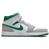 Air Jordan 1 Mid SE Grey Pine Green Мужские кроссовки белые светло-дымчато-серые DC7294-103