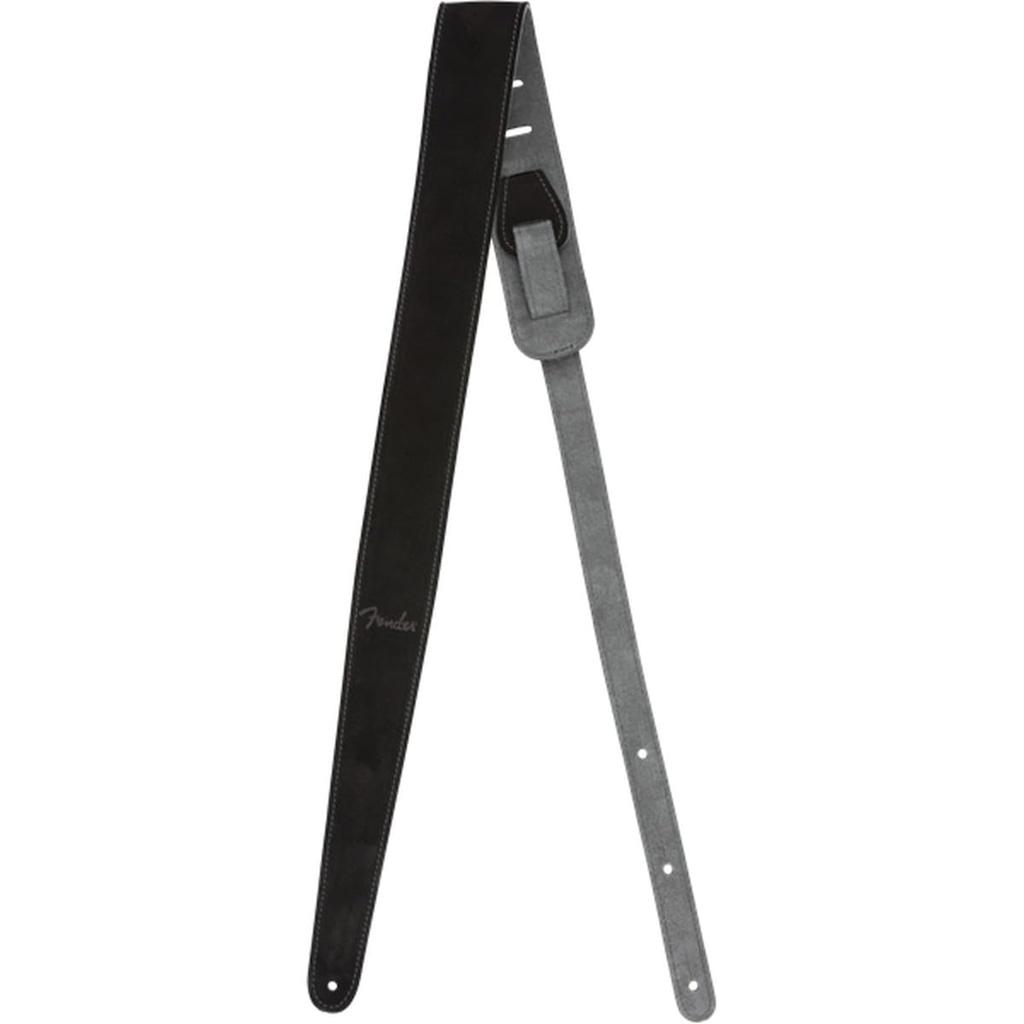 Fender Suede Reversible 2" Strap, Black/Gray,