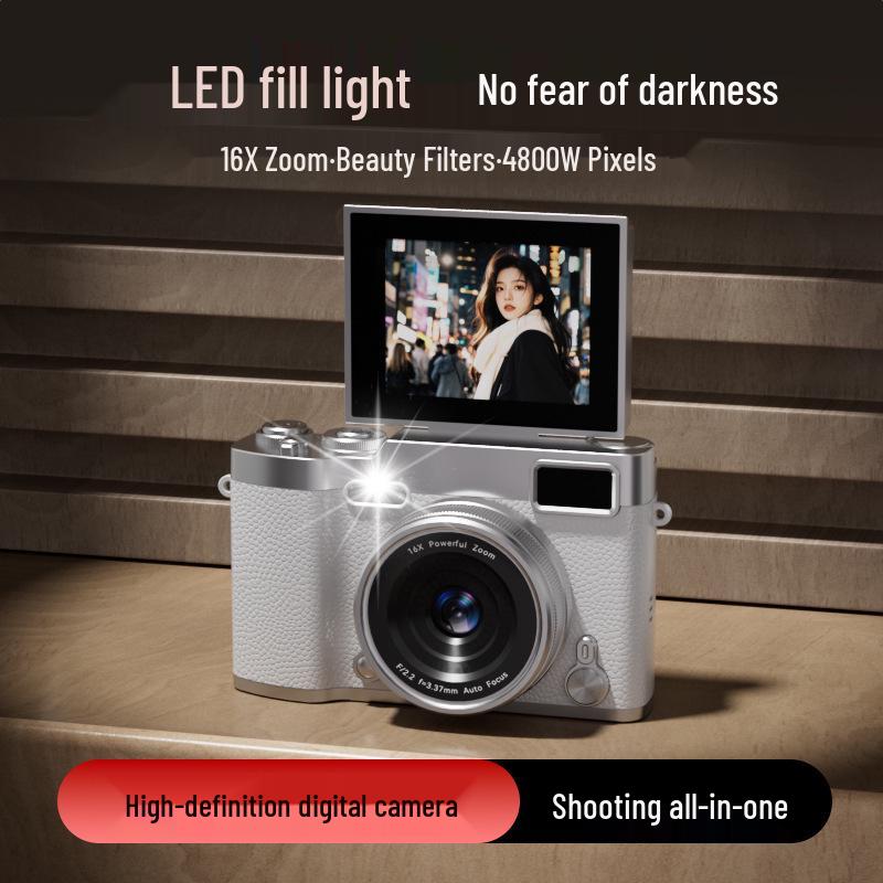 48MP HD Flip Screen Camera - Popular Model for Students, Ideal for Campus Photography & Videos