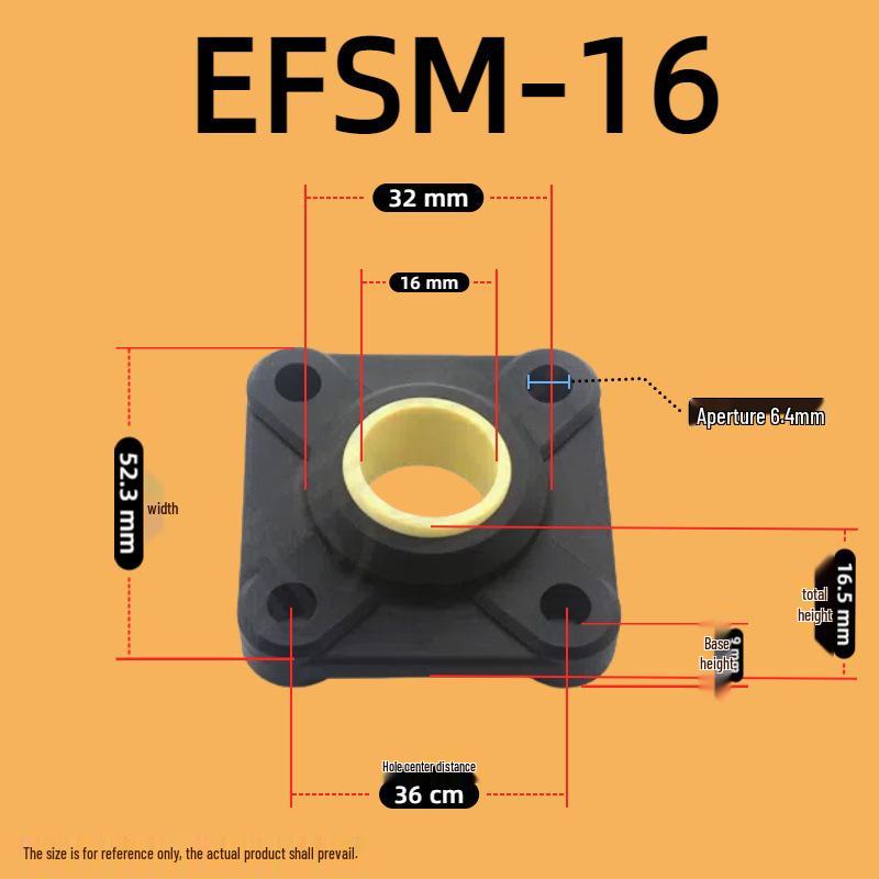 Engineering Plastic Bearing Base EFSM/EFOM/KSTM Series (Sizes: 8-30)