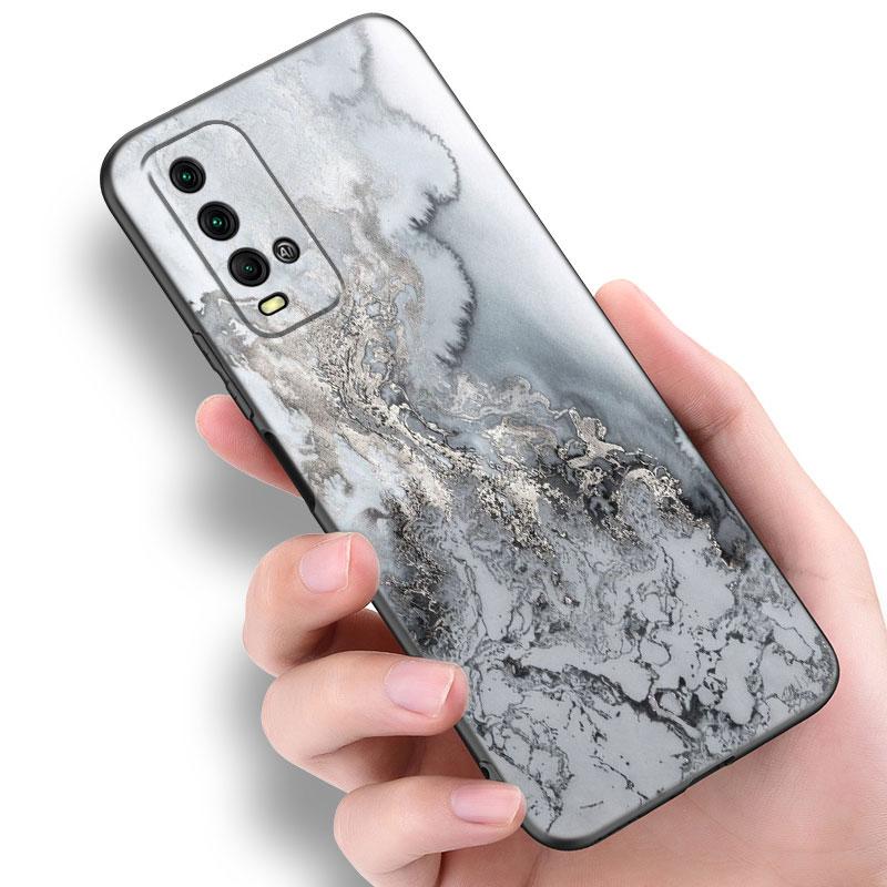 Винтажный цветной мраморный чехол для телефона Xiaomi Redmi Note 5 6 9T K20 K40 K50 Pro 7A 8A 9A 9C 9i 10A 10C A1 S2 Мягкий черный чехол из ТПУ