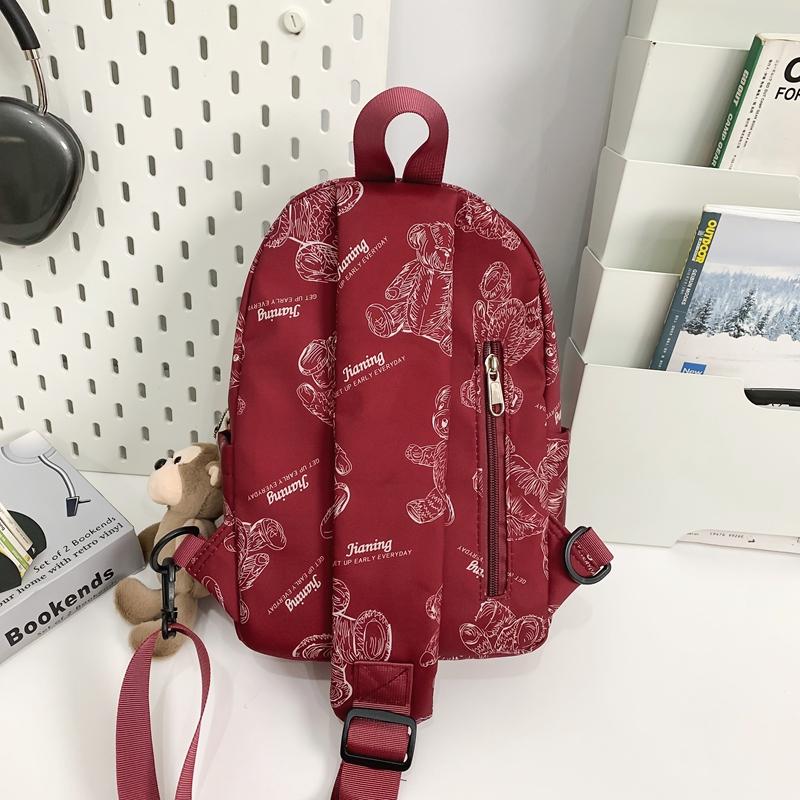 Нагрудная сумка с принтом медведя, женская сумка на плечо, мужская сумка большой вместимости для велоспорта и кросс-боди