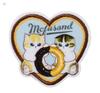 Mofusand Mofusand COFFEE AND DONUTS Heart Donut Blue Patch Sticker Japan NEW