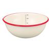 Fuji Enamel Bowl, 20cm, 1.7L, with Measuring Cup, Red, BM-20B NR