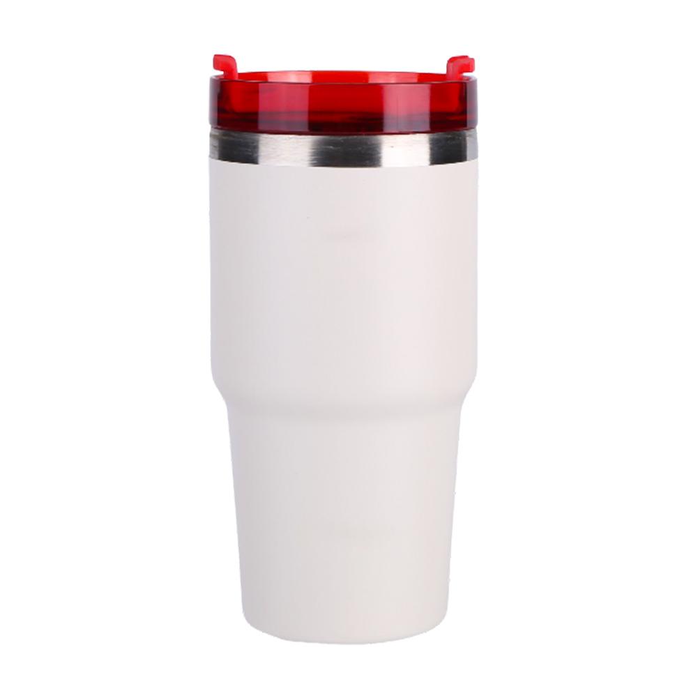 20oz Thermal Travel Mug with Straw 304 Stainless Steel Thermal Coffee Car Cup Thermal Iced Travel Cup for Camping Hiking Picnic