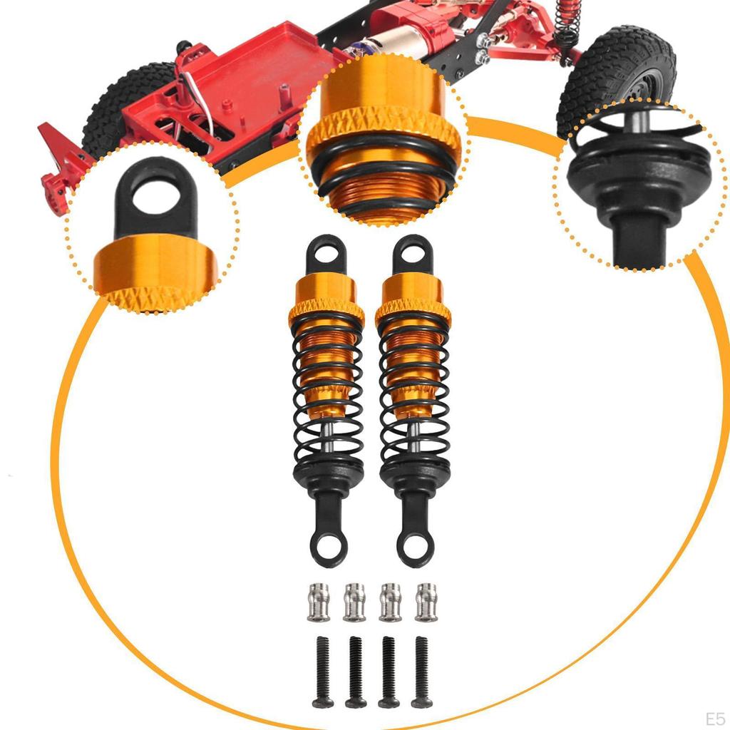 2 Pieces Hydraulic Shock Absorbers for RC Car 1/12 1/16 Replacement Upgrade Dampers Set Shocks