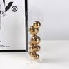Acrylic Transparent Round Ball Vase Geometric Bead Point Stacked Balls Golden Ball Arch Flower Vase Home Decoration Accessories
