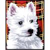 White Canvas Kit Westie 20x25cm