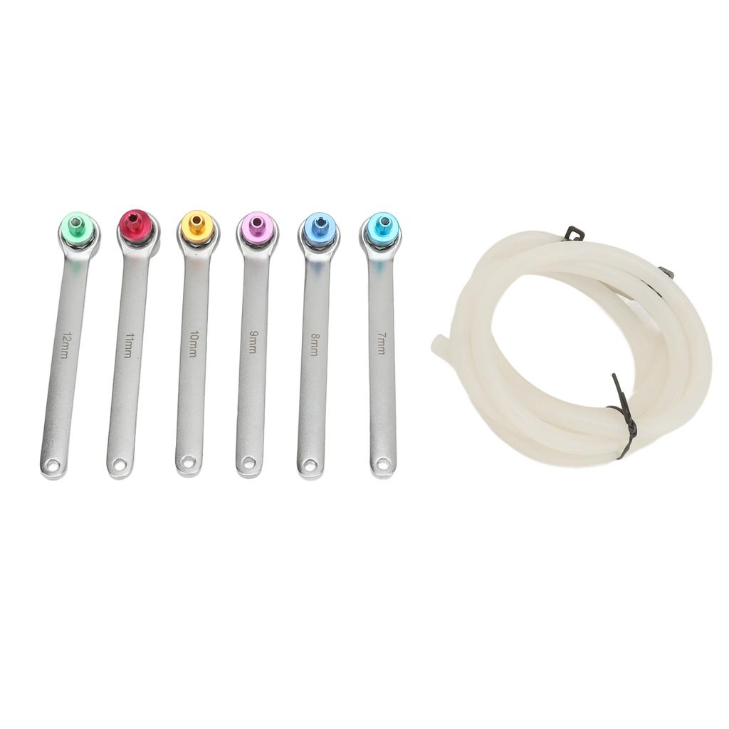 Набор инструментов для прокачки тормозов 7-12 мм 12-гранный гаечный ключ шланг для слива масла с обратным клапаном для автомобиля