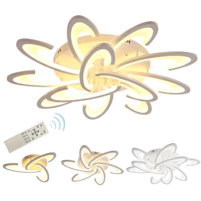 Художественная потолочная лампа в виде цветка, уникальный дизайн лепестков, светодиодный свет для дома, диммируемый современный светильник для декора спальни, гостиной