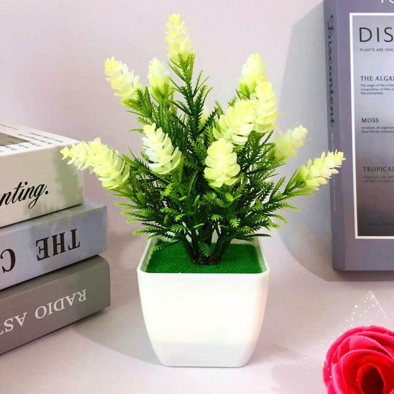 Cherry Lily Plastic Blossom Rose Flowers Potted Plant For Home Decor