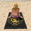 Sun Moon Celestial Oversized Beach Towel Patterned Sunscreen And Windproof Suitable For Swimming Pool Camping Travel Blanket