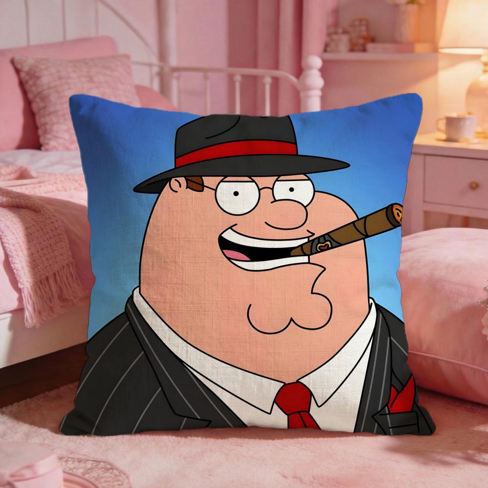 Family GGuys Funny Anime Cushion Cover Premium Comfort Reversible Pillow Cove Two In One Design For Any Room Car Interior