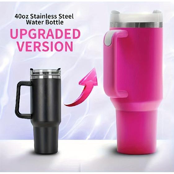40oz/1200ml Large Capacity Insulation Tumbler With Straw, Portable Car Cup With Handle Suitable For Car Home Office Travel Birthday Gifts