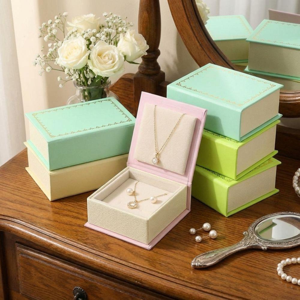 Square Jewelry Storage Case with Sponge Portable Travel Jewelry Box Vanity Gift