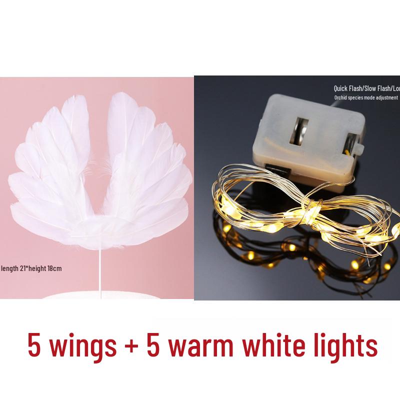 10 Топперов и украшений для торта в виде перьев ангельских крыльев