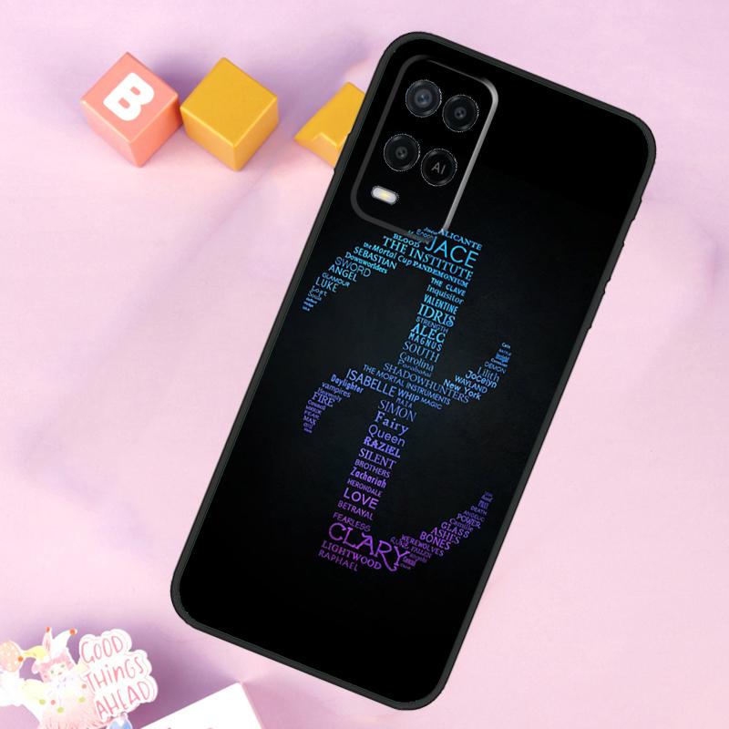 Ангельская Руна Чехол Теневые Охотники Для Oppo A17 A57 A16 A76 A96 A60 A40 A80 A18 A38 A58 A78 A98 A15 A54 A74 A94 A6 A5 Pro