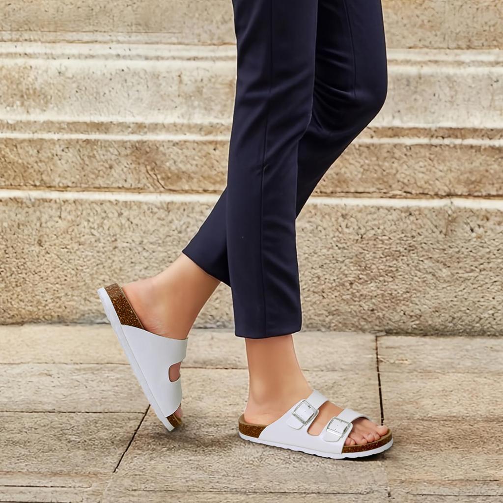 Модные детские новые женские сандалии-слайды, пробковые сандалии для женщин, летние мягкие нескользящие пляжные сандалии, повседневные парные сандалии для бассейна, домашние сандалии