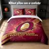 Queensland Maroons Design Bed Bedding Set 1 Duvet Cover + 2 Pillowcases Soft Breathable Household Bed Linens