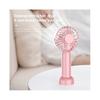(Pink) Mini18 Three Speeds Silent Summer Cooling Fan Nano Spray Mini Handheld Fan
