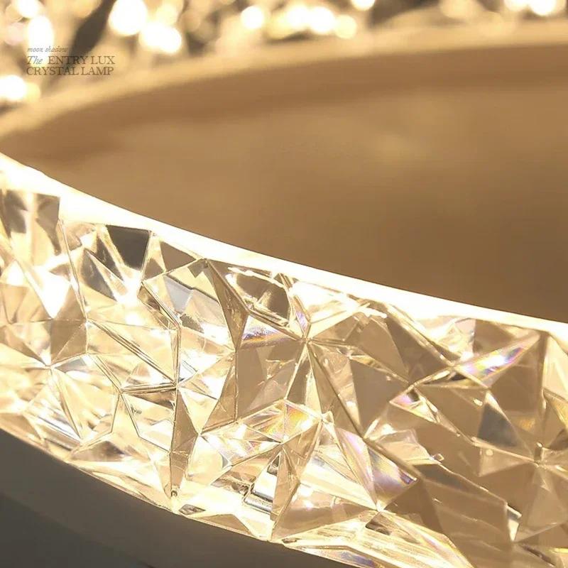 Светодиодный потолочный светильник Nordic Modern с регулируемой яркостью, круглая люстра, потолочные светильники для гостиной, столовой, спальни, глянцевые светильники для дома