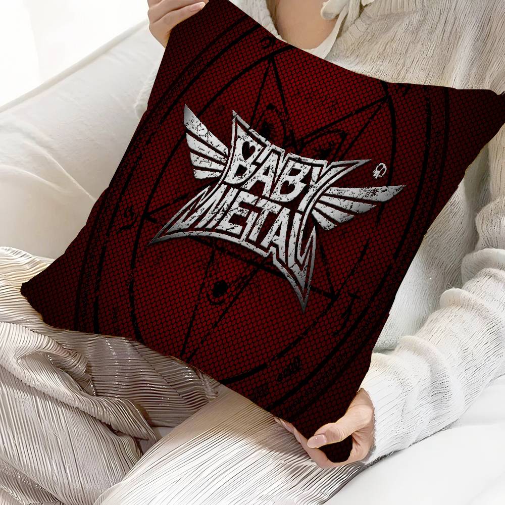 Подушка с принтом группы BABYMETAL, персонализированная, чехол от пыли, для спальни, детской вечеринки, наволочка, подарок на день рождения ребенку