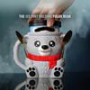 Polar Bear Ice Cream Holder with Hidden Snack Drawer Ice Cream Cup Sleeve for 16oz Pint & Beer Can Cute Cute Ice Cream Accessory
