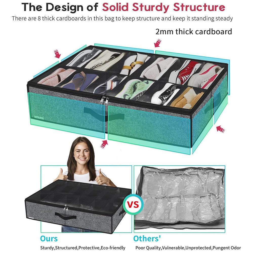 Складные сумки-контейнеры для обуви Дышащая сумка для хранения обуви Органайзер для хранения обуви Коробка для хранения под кроватью