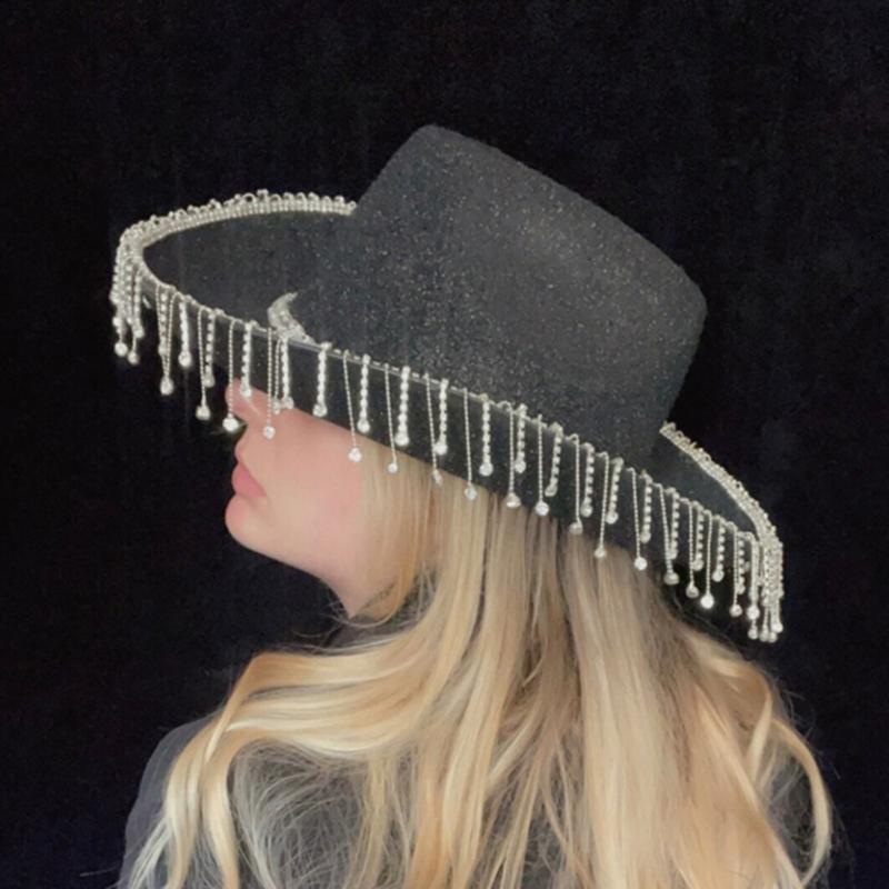 Западная ковбойская шляпа Очки для девичника Ковбойский платок Костюмный набор Женский головной убор Наряд для ночного клуба Хэллоуин