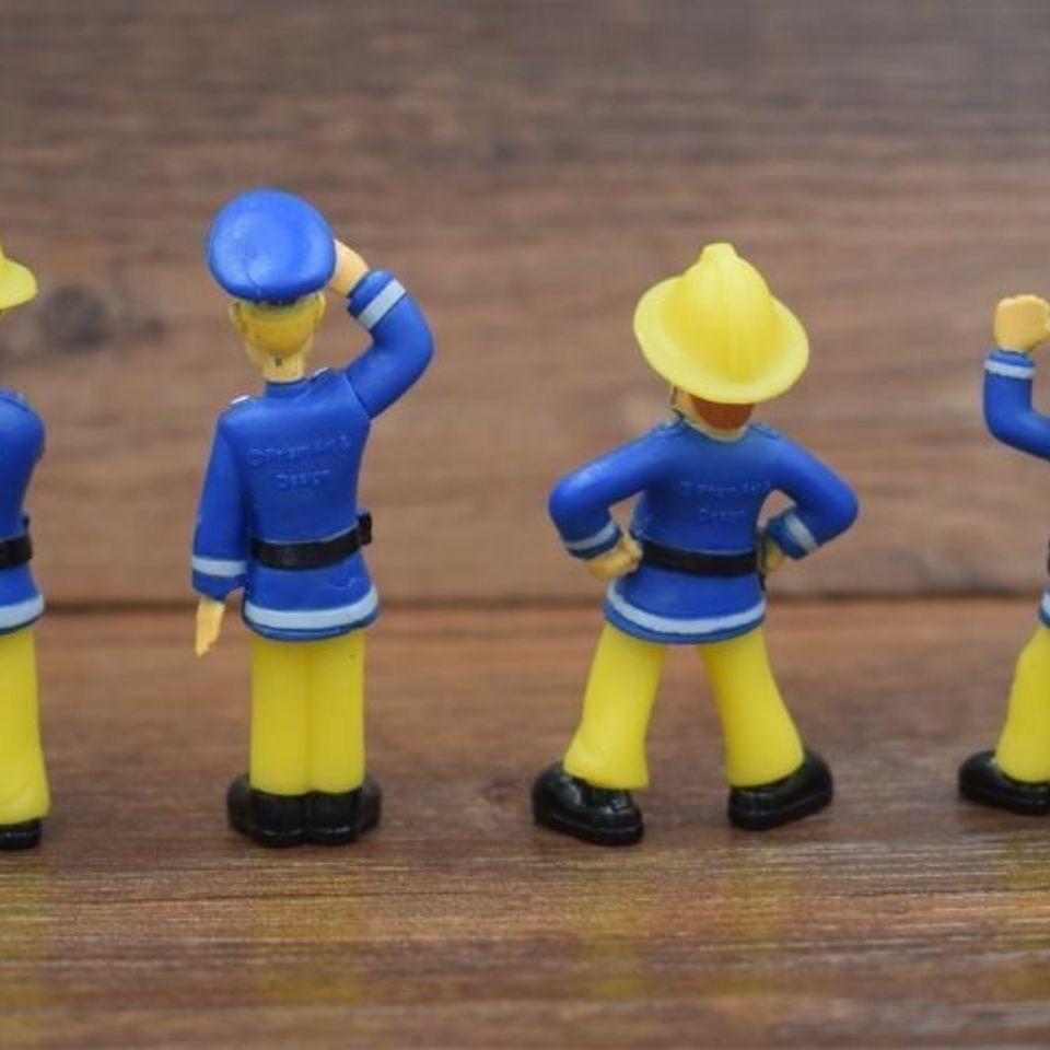 12Pcs/kit Fireman Sam Animation Design Animation Fire Fighting Figure Miniature POLYVINYL CHLORIDE Figure Playthings Boy Girl Plaything Children