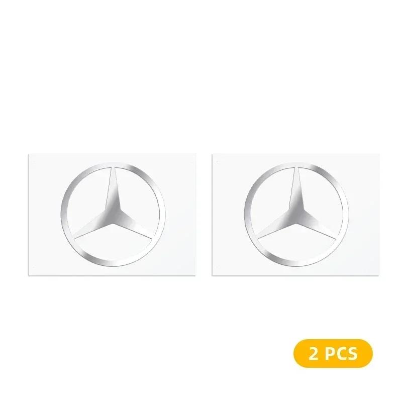 GMO3 Car Styling 3D Alloy Metal Motorcycle Emblem Badge Sticker For Mercedes Benz W220 W205 W211 W212 GLC GLS AMG W203 Accessories