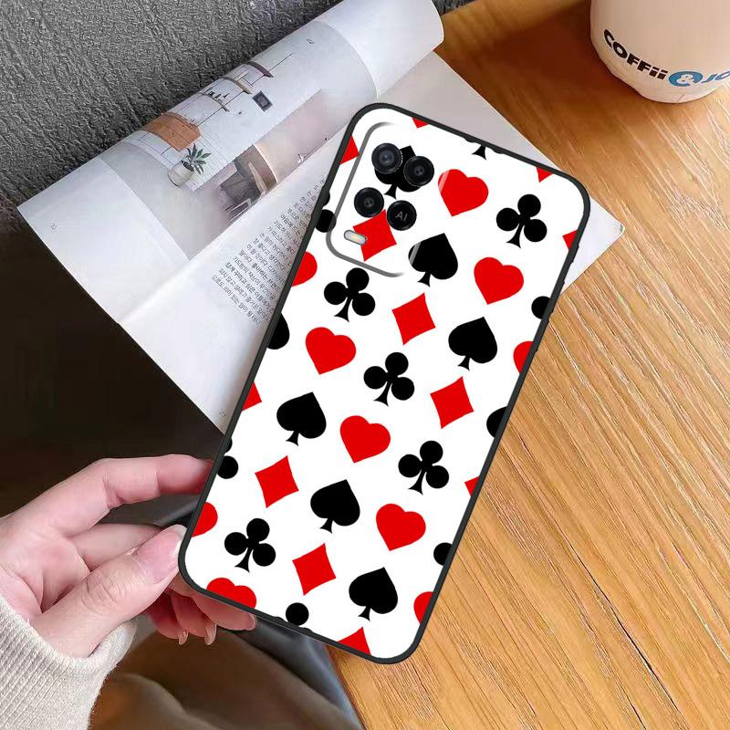 Пики Покер Игральные Карты Туз Чехол Для Oppo A60 A40 A80 A16 A76 A96 A98 A58 A78 A18 A38 A57 A17 A74 A54 A94 A15 A5 A6 Pro