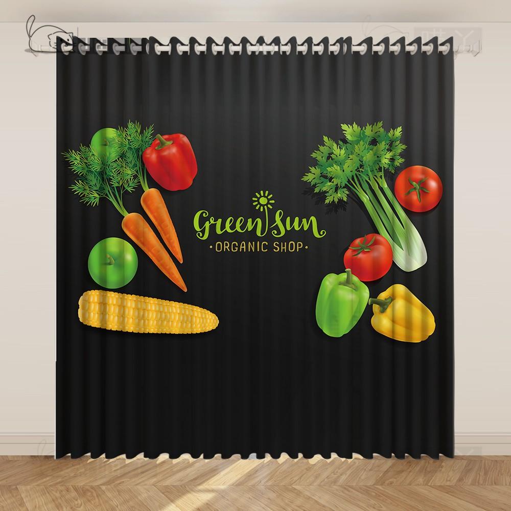 Дешевые кухонные шторы Кухня Еда Овощи Фрукты Печатные шторы Короткие шторы 2 панели rideaux chambre cortinas de salon