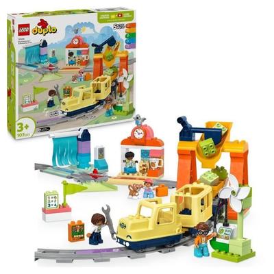 LEGO DUPLO Мой город 10428 Большой интерактивный поезд сообщества - Развивающие игрушки 3 года