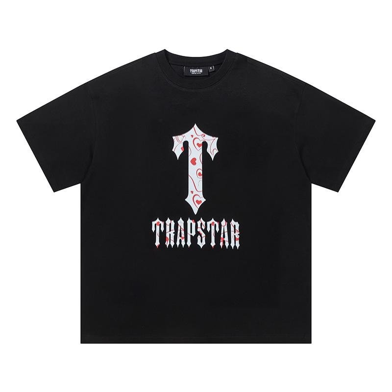 Cross-border new graffiti letter printing European and American street trendy brands loose and versatile casual men's and women's short-sleeved round